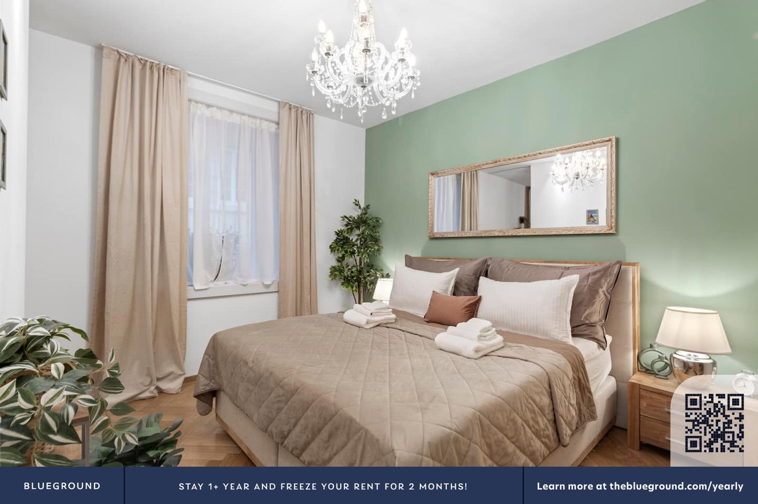 3 rooms furnished flat