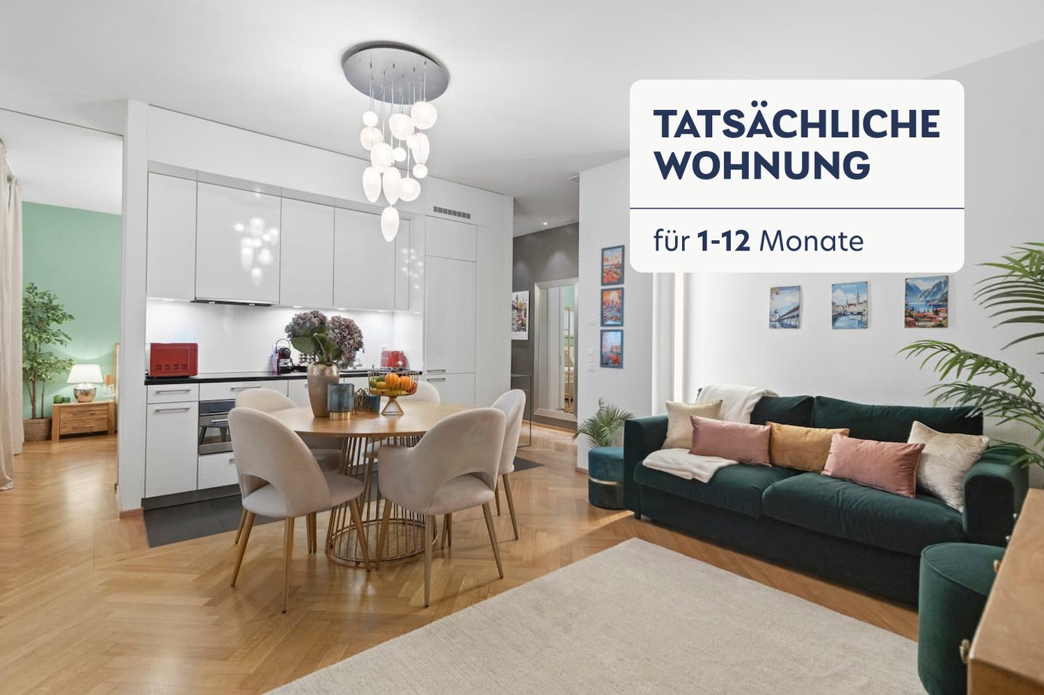 3 rooms furnished flat