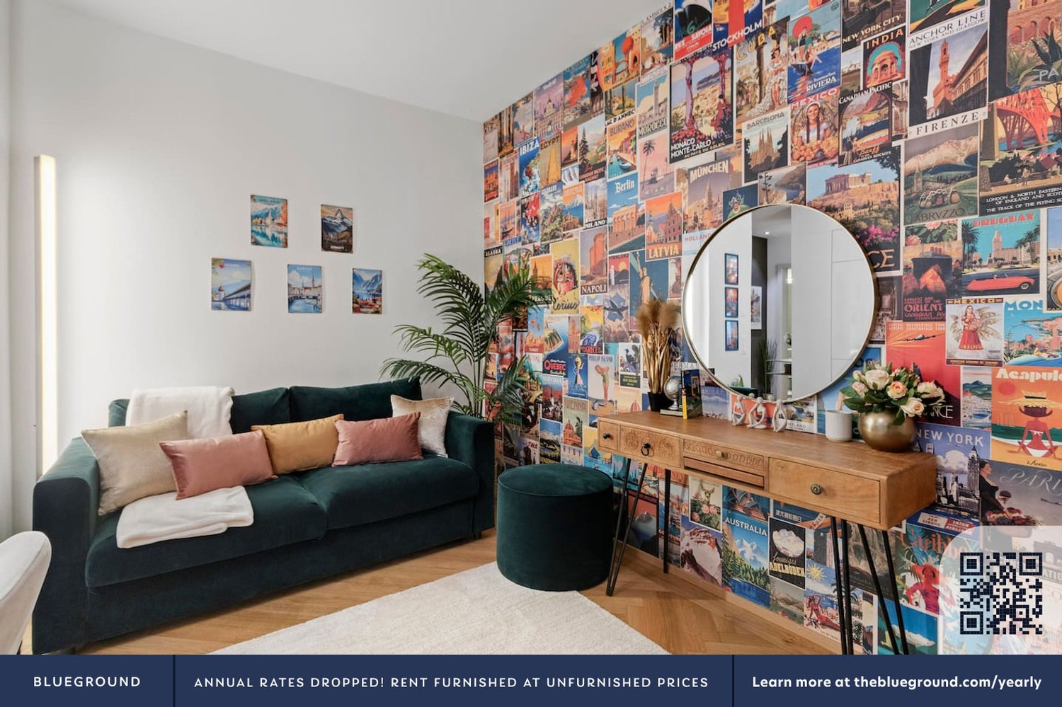 3 rooms furnished flat