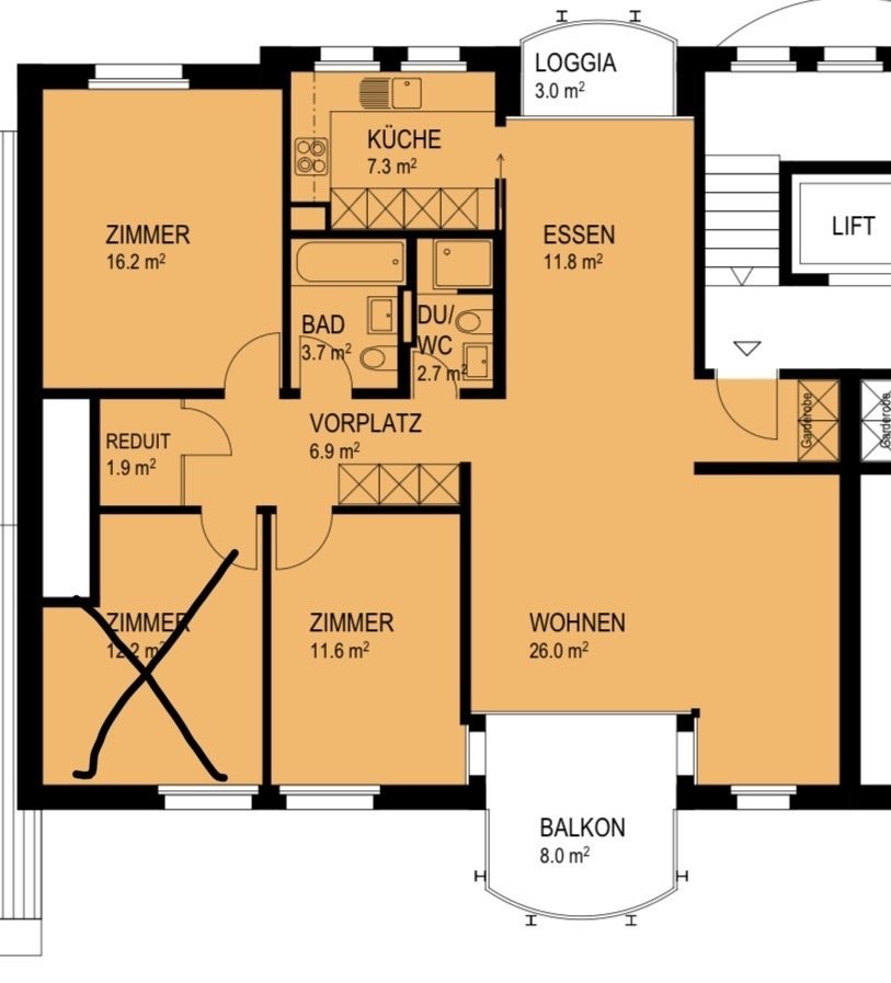 Appartamento arredato di 3 ½ locali, foto 9 di 9