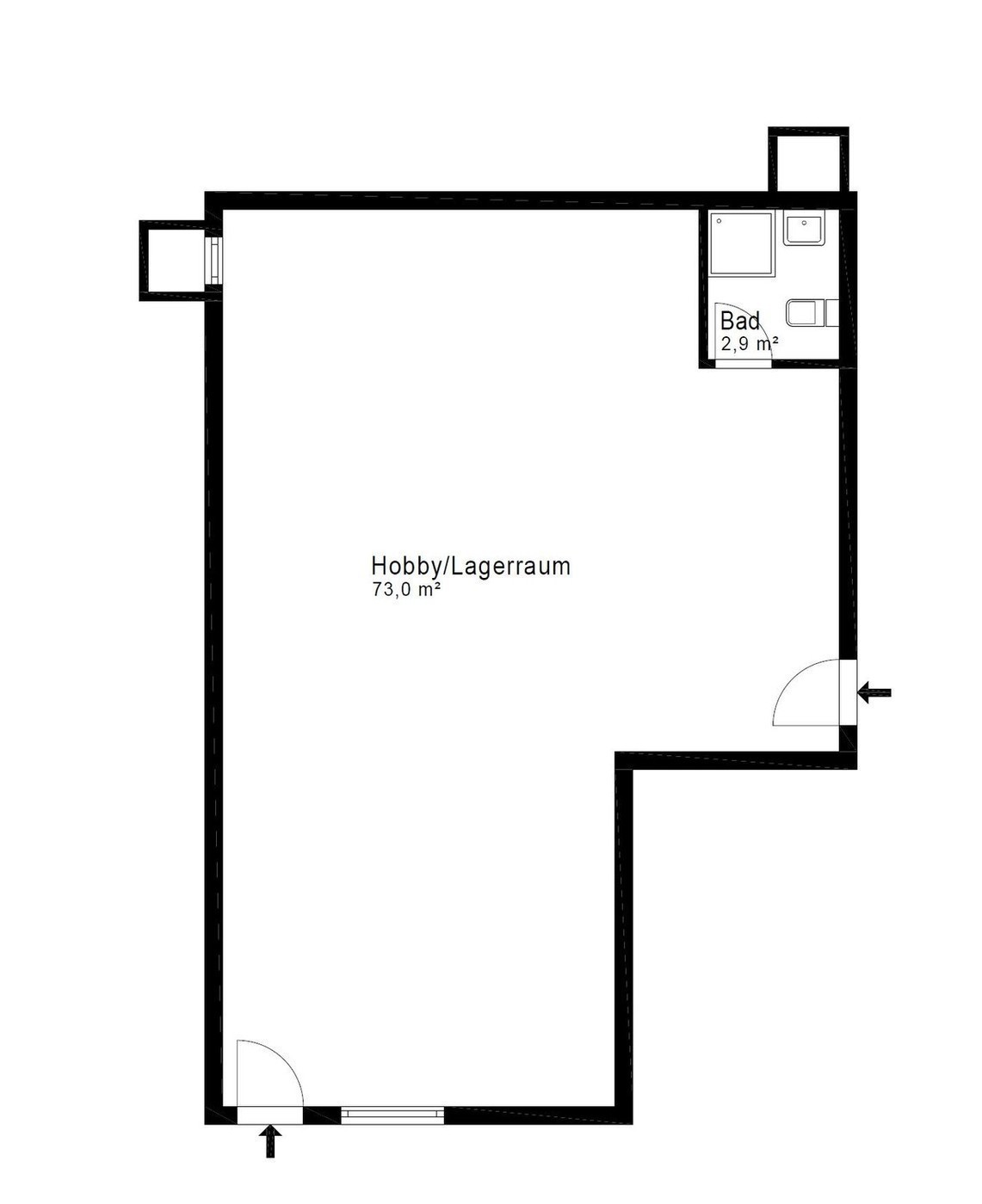 76m² pièce de loisirs