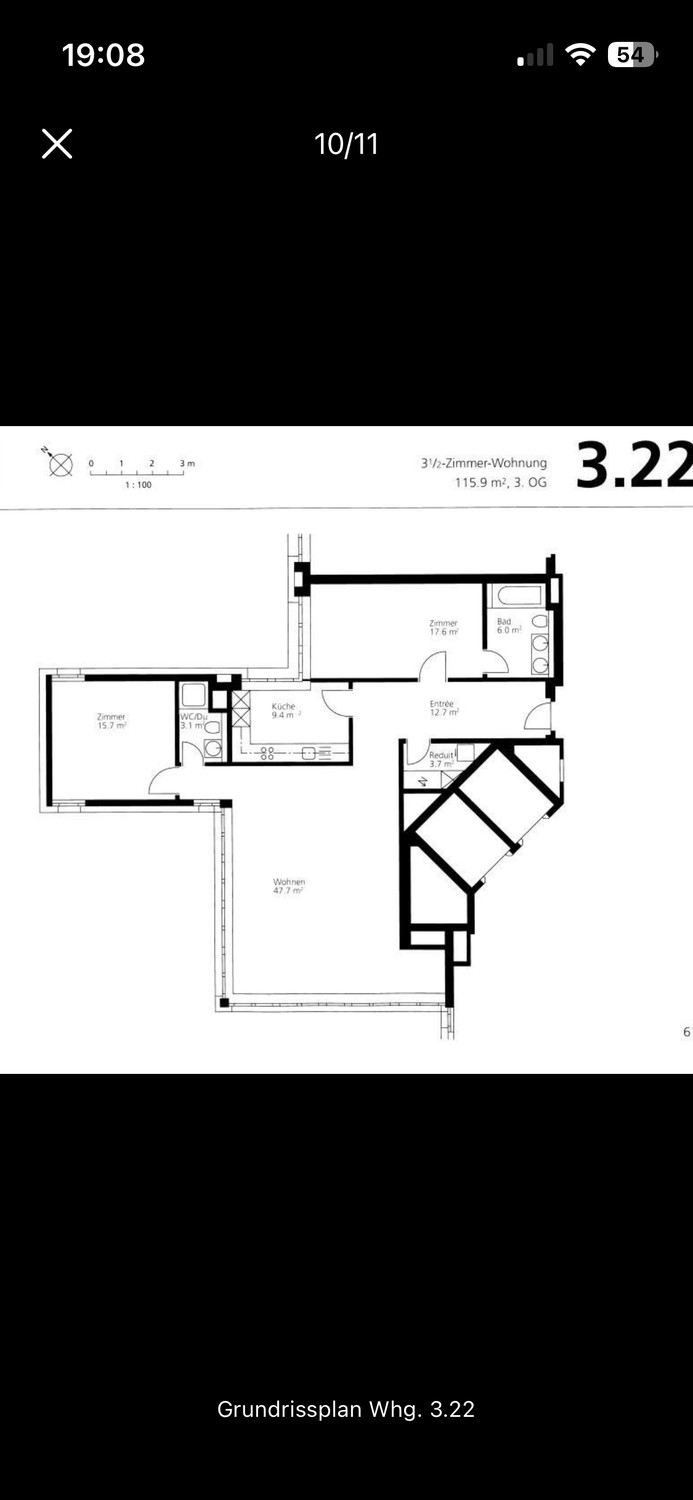 Appartamento di 3 ½ locali