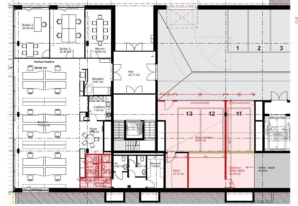 250m² ufficio