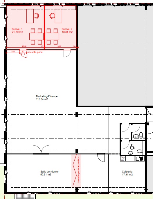 250m² ufficio