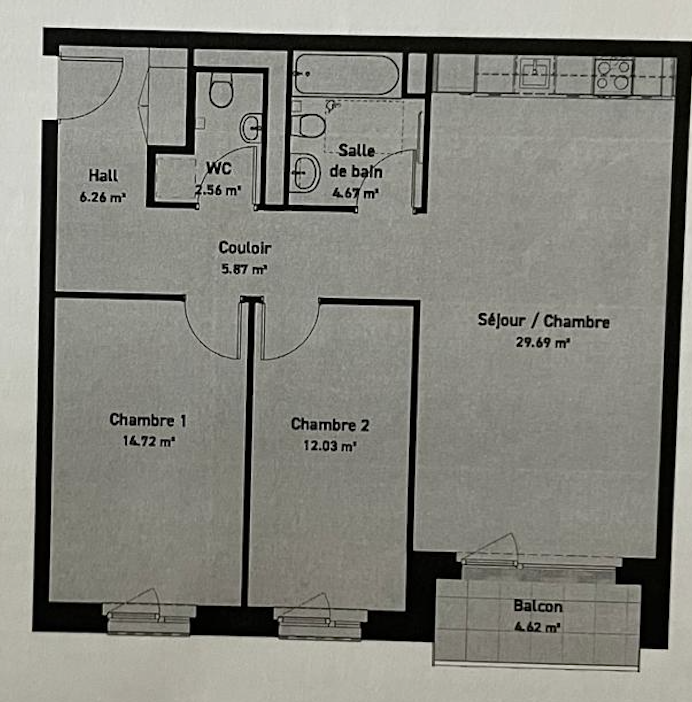 Appartamento di 2 ½ locali, foto 4 di 4