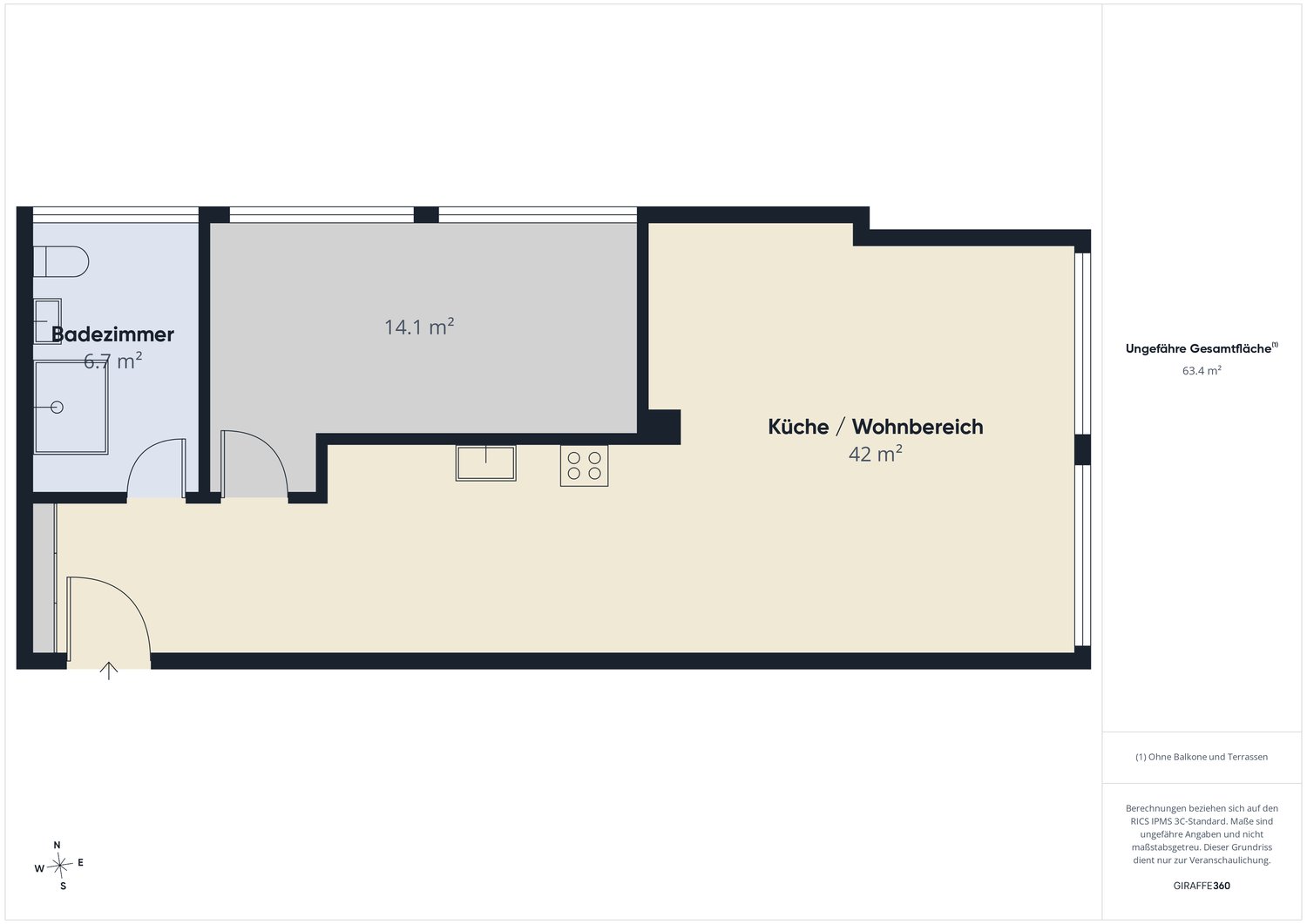 Appartamento di 2 ½ locali, foto 7 di 7