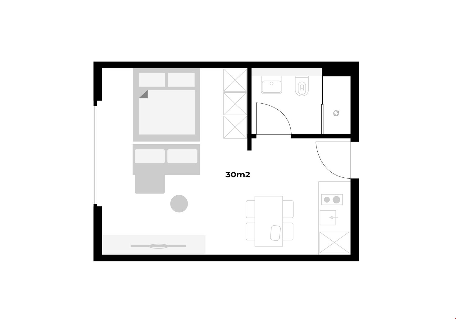 Appartamento arredato di 1 ½ locali, foto 6 di 6