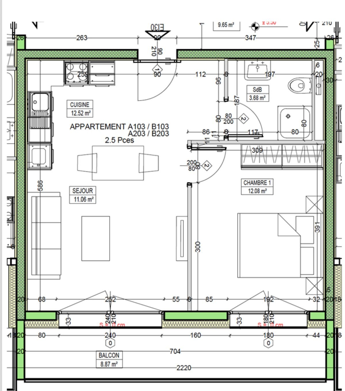 2 ½ Zimmer Wohnung
