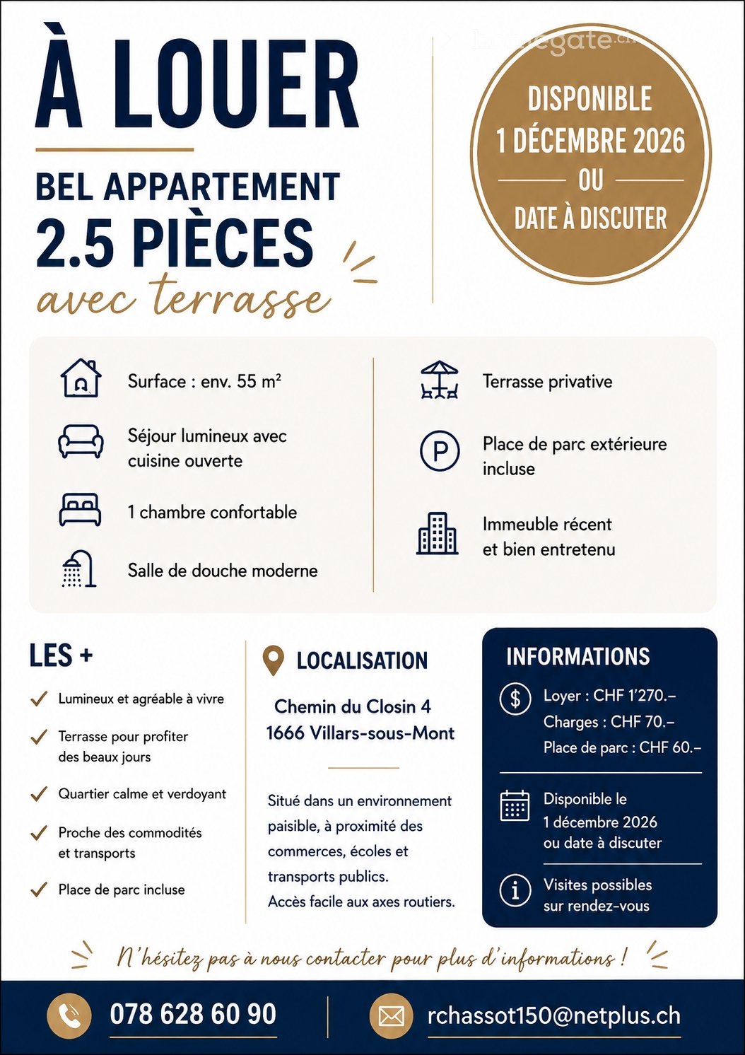 2 ½ rooms apartment