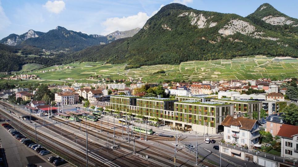 Überdachter Veloparkplatz
