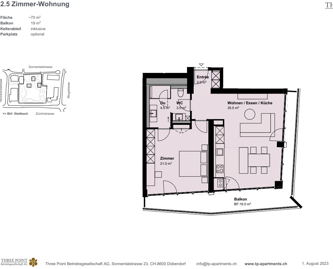 2 ½ rooms apartment
