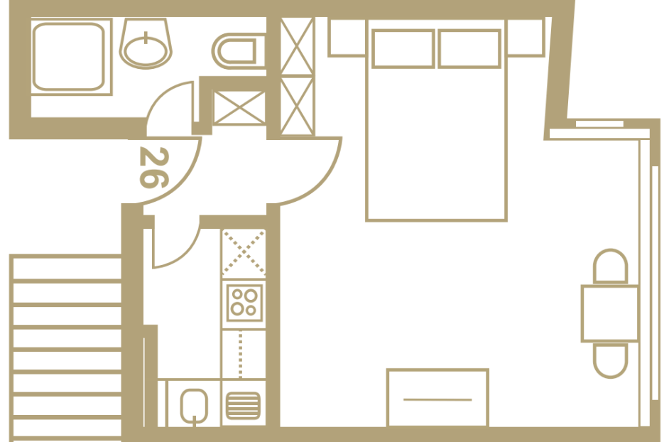 Appartamento ammobiliato di 1 ½ locali, foto 8 di 8
