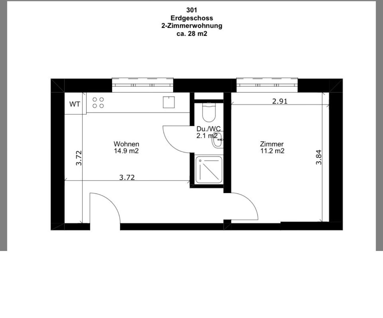 2-Zimmer-Wohnung