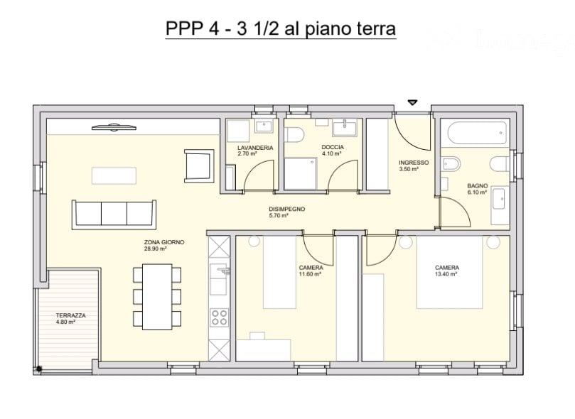 3 ½ rooms apartment, foto 3 di 3