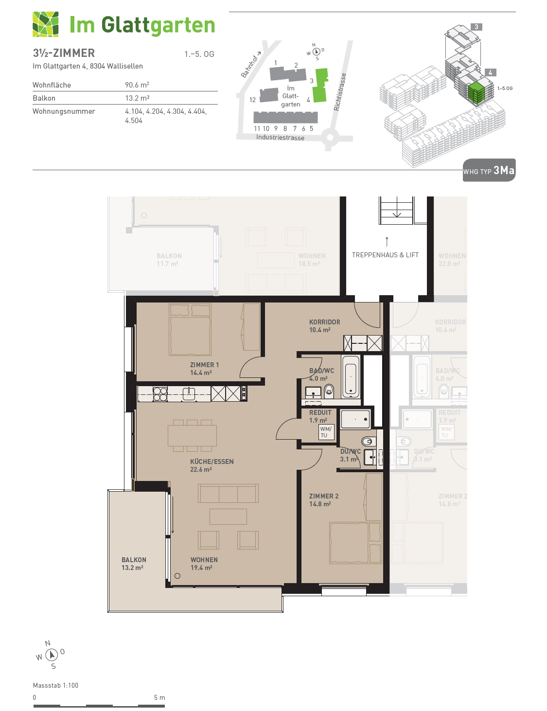 Appartamento di 4 ½ locali, foto 1 di 8