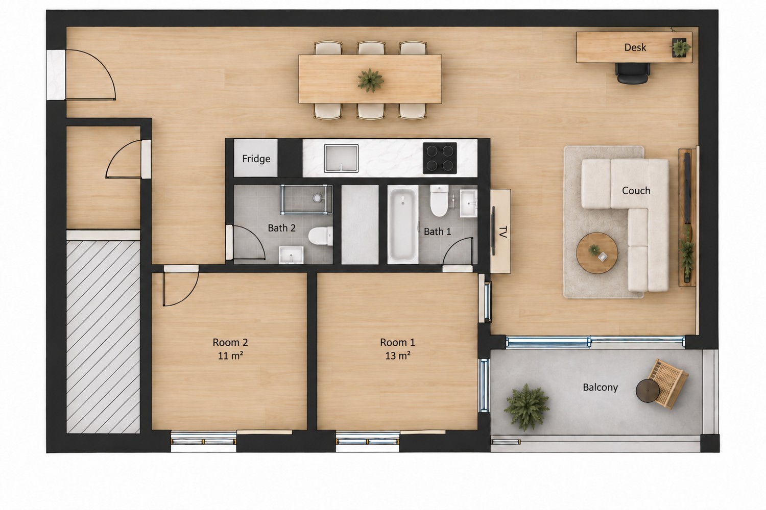 Appartamento di 2 ½ locali, foto 8 di 8