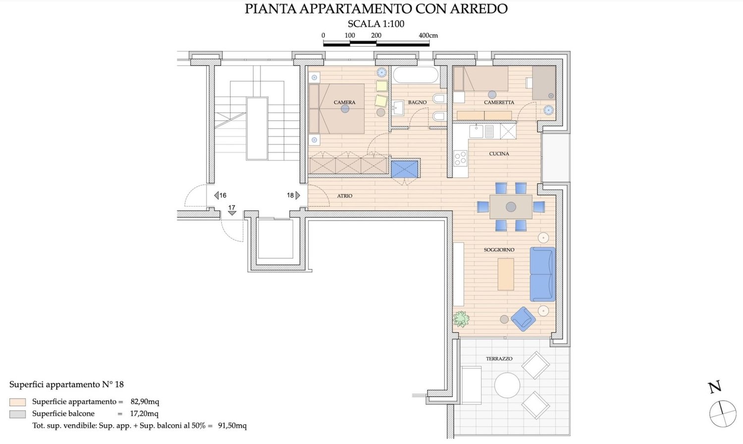 Appartamento di 3 ½ locali