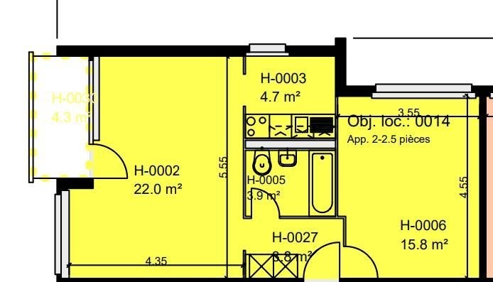 2-Zimmer-Wohnung