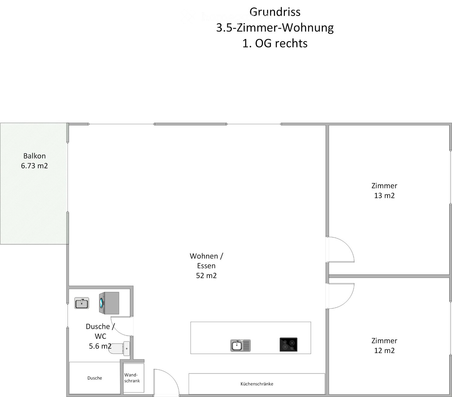 3 ½ rooms apartment