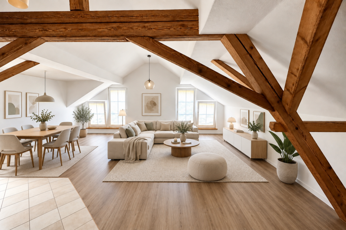 Appartement mansardé de 3 pièces