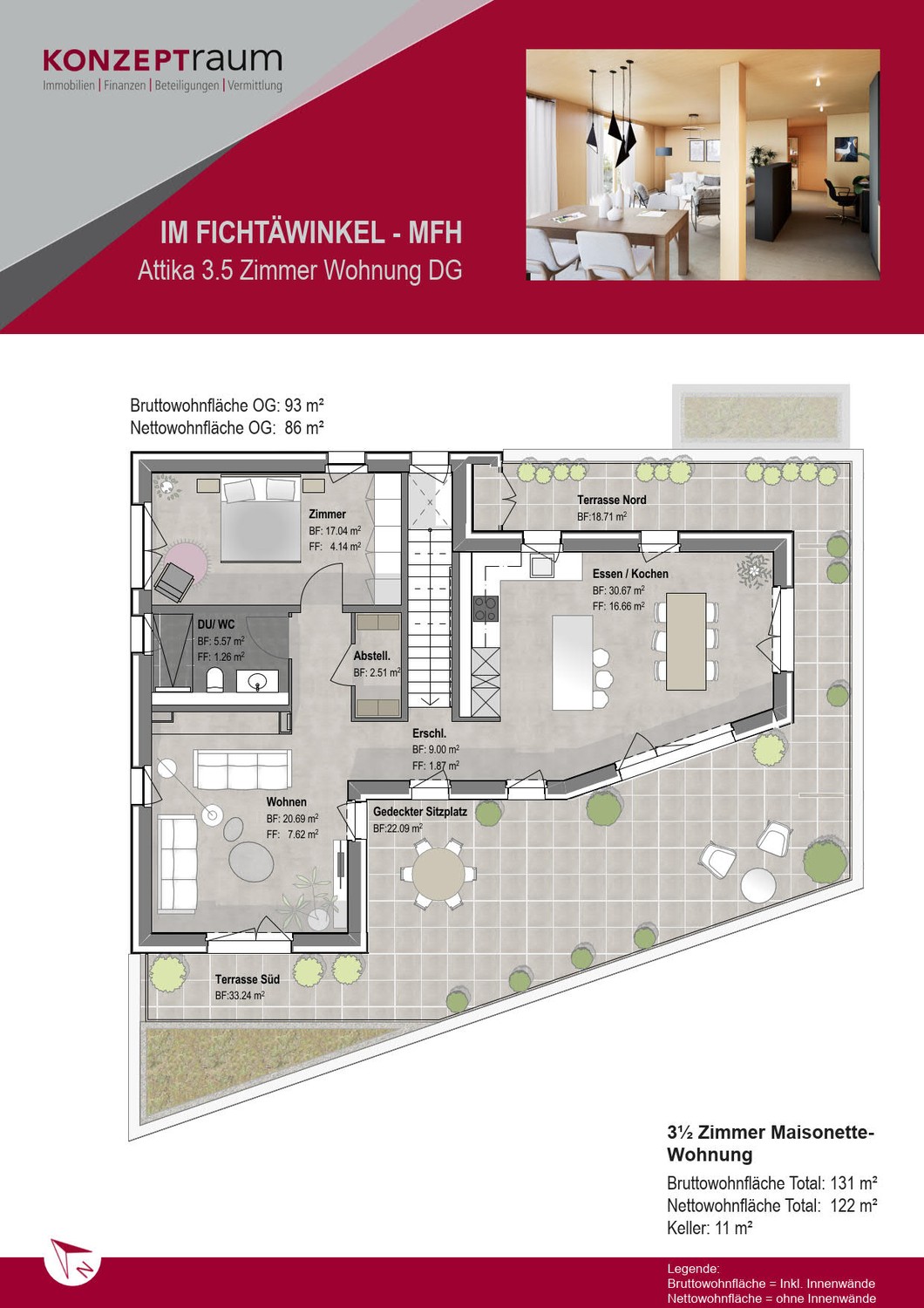 Appartement de 3 ½ pièces