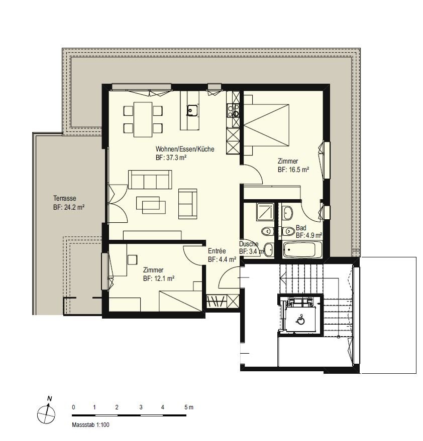 Appartamento mansardato di 3 ½ locali, foto 9 di 9