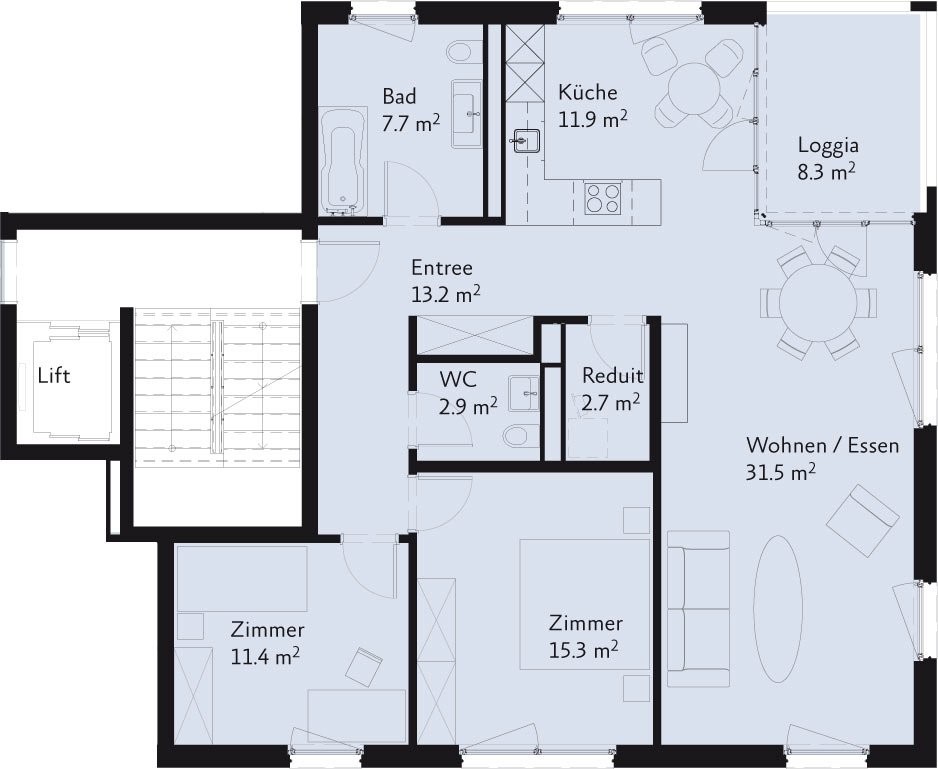 Appartamento di 3 ½ locali