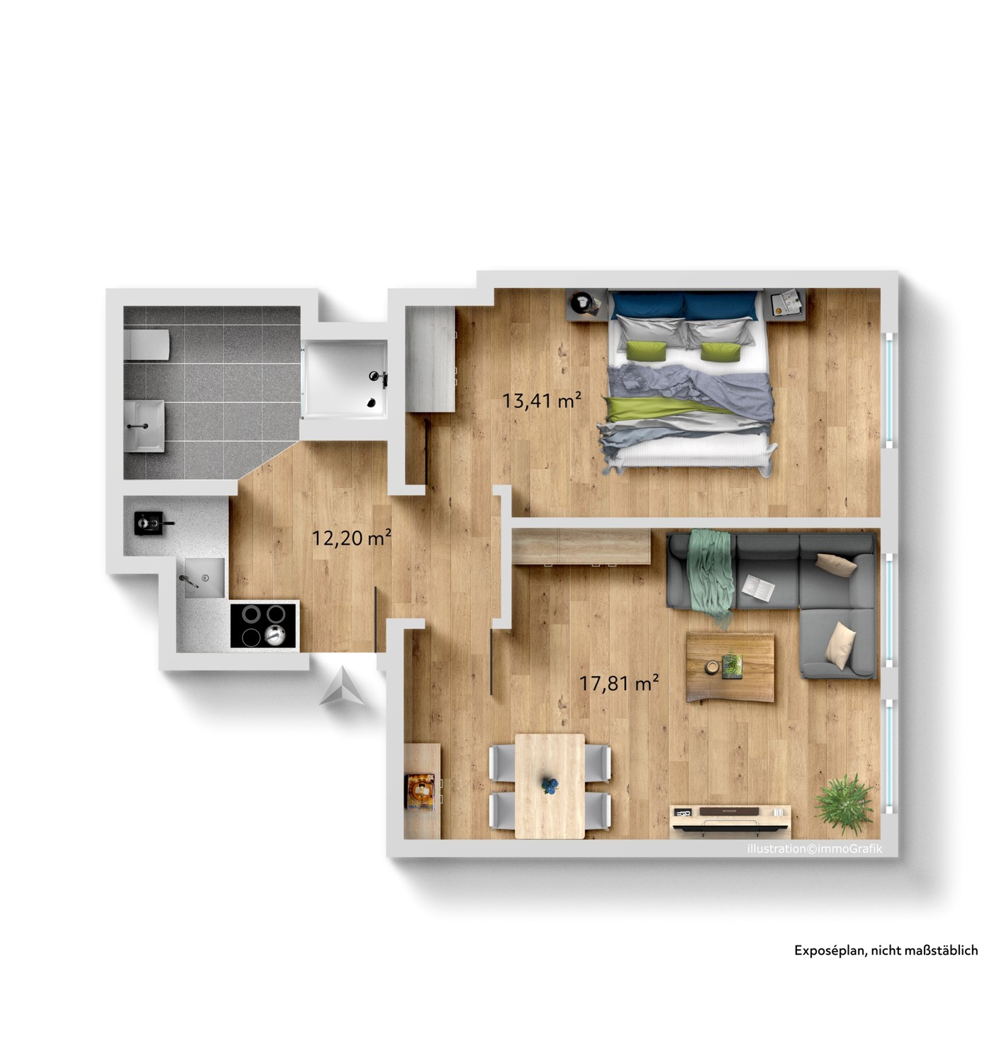 Appartement de 2 pièces