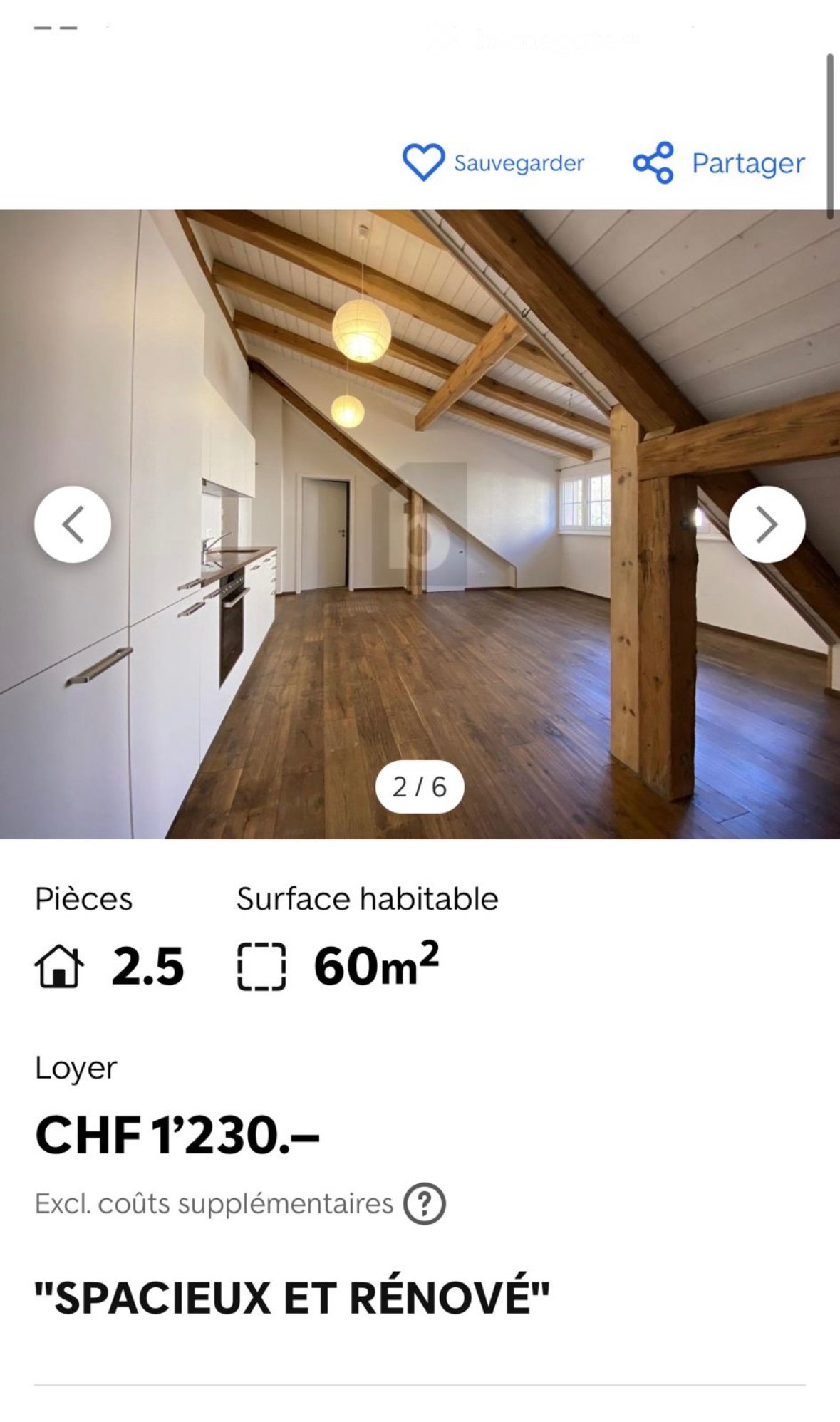 2 ½ rooms apartment