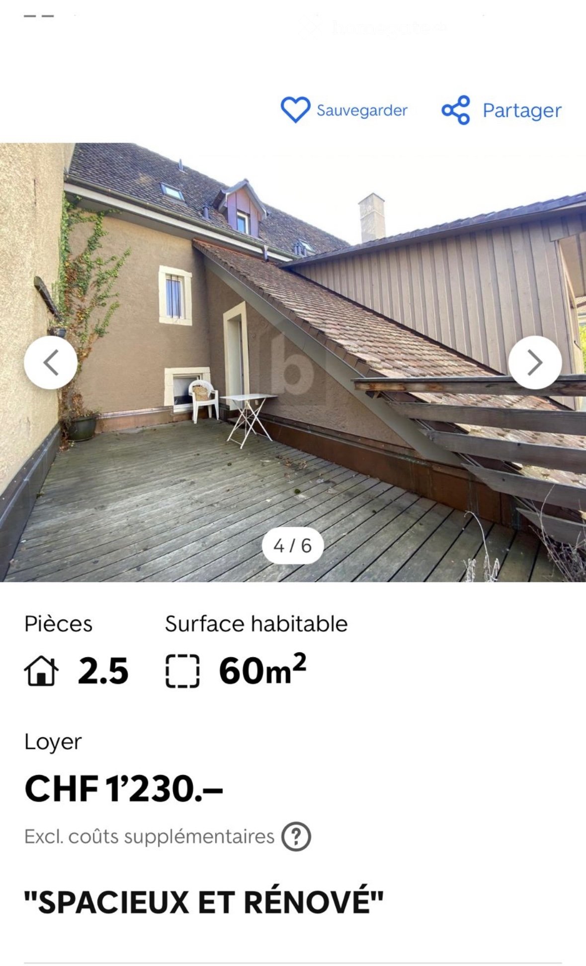 2 ½ rooms apartment