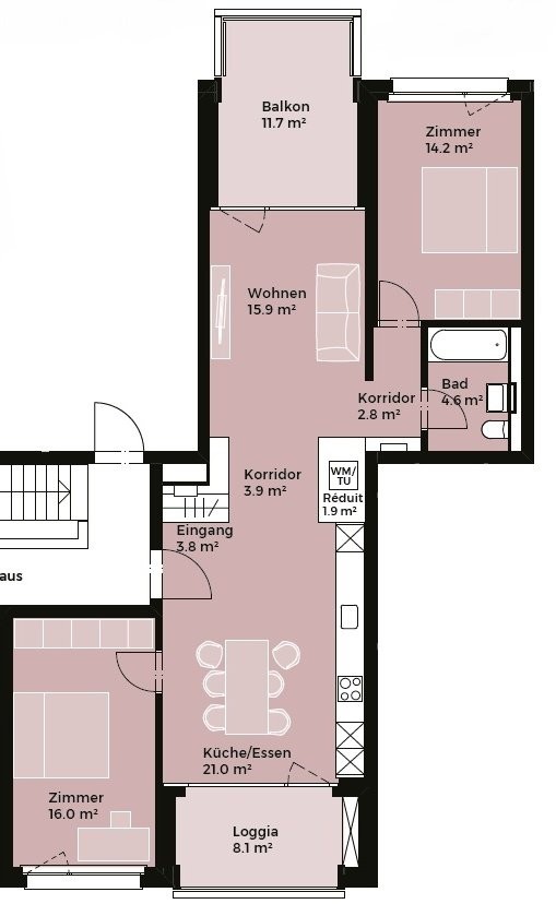 Appartement de 3 ½ pièces