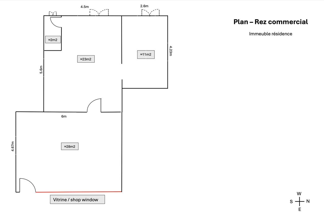 65m² commerciale