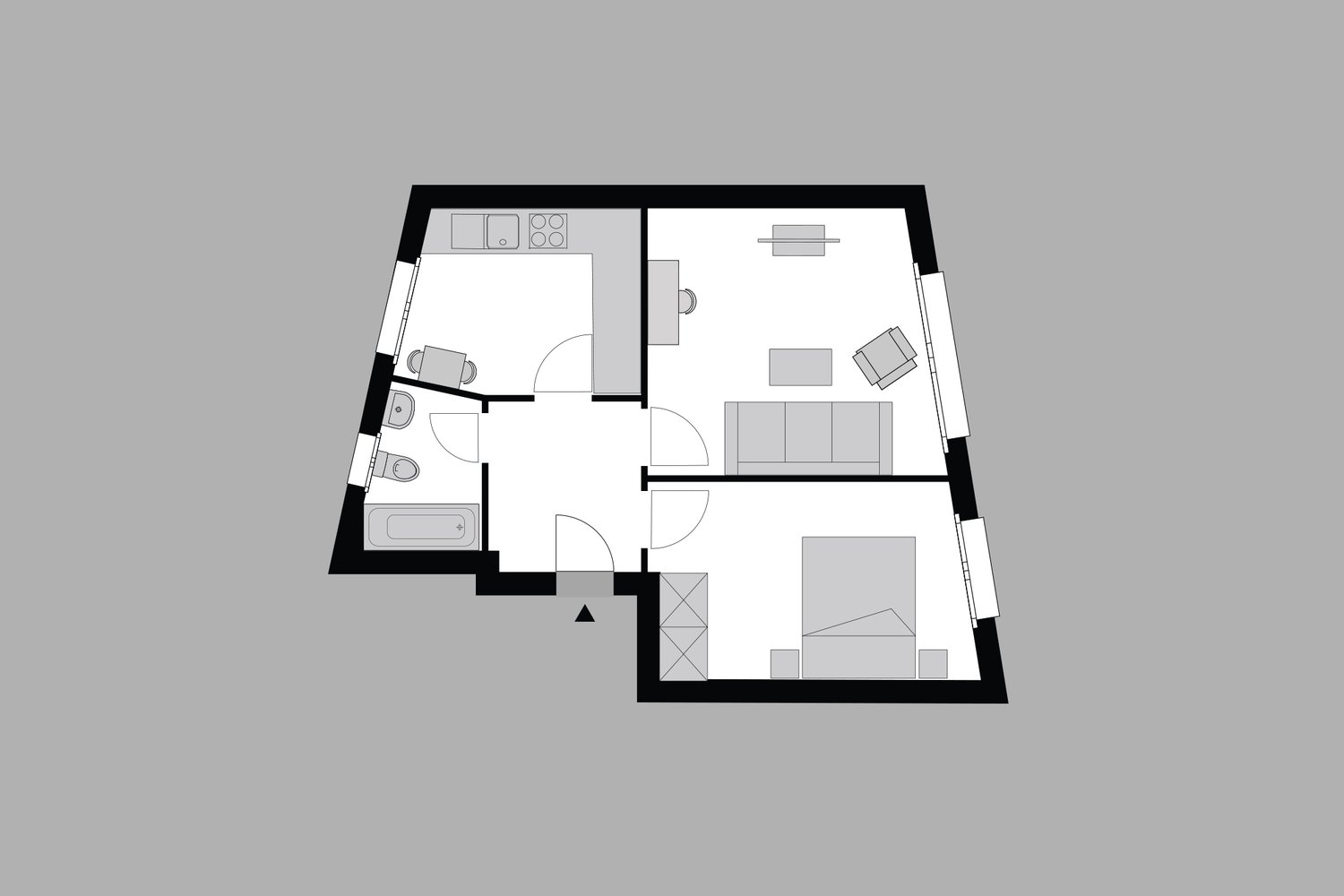 2 camere appartamento arredato, foto 8 di 8
