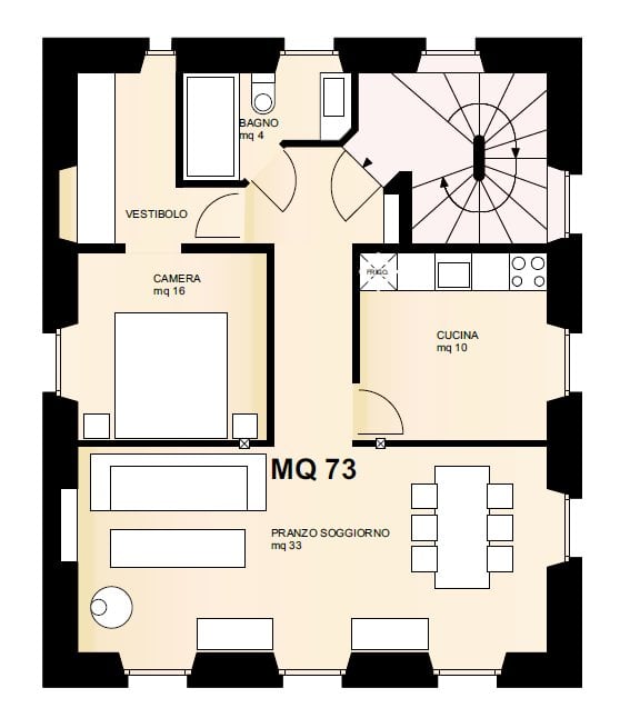 Appartement de 3 pièces