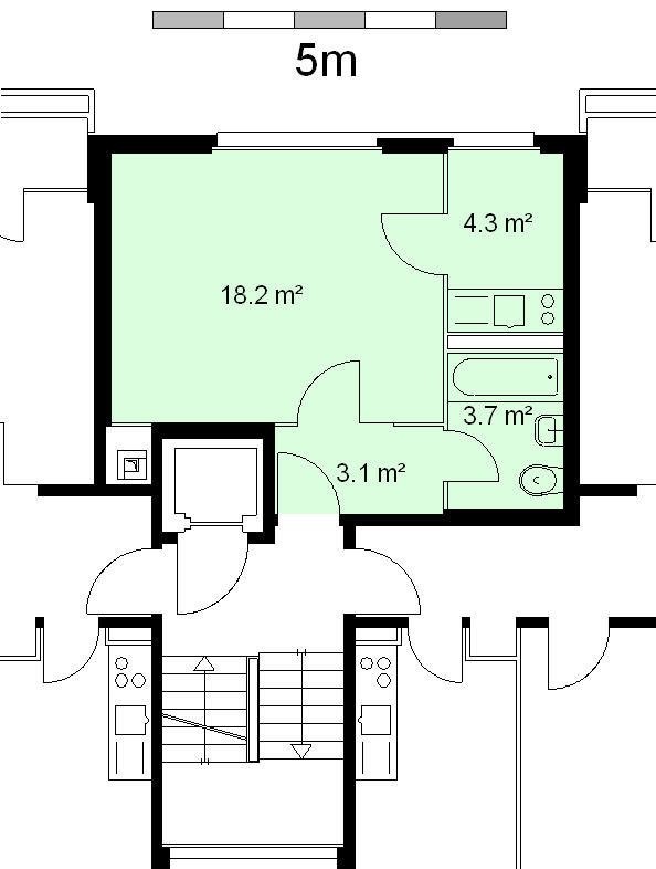 1 room apartment