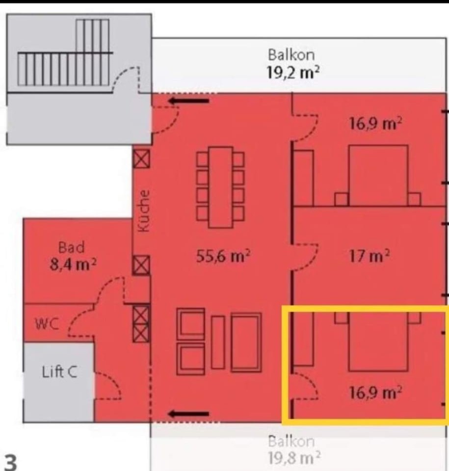 Zimmer in einer Wohngemeinschaft