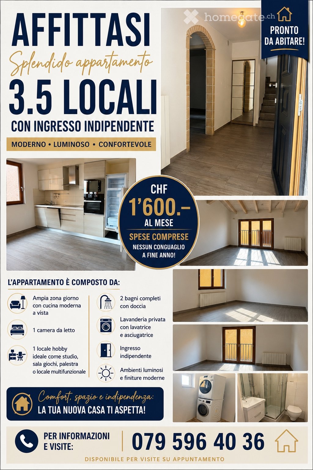 3 rooms apartment, foto 5 di 5