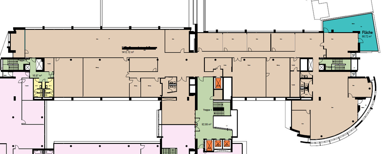 1412m² bureau