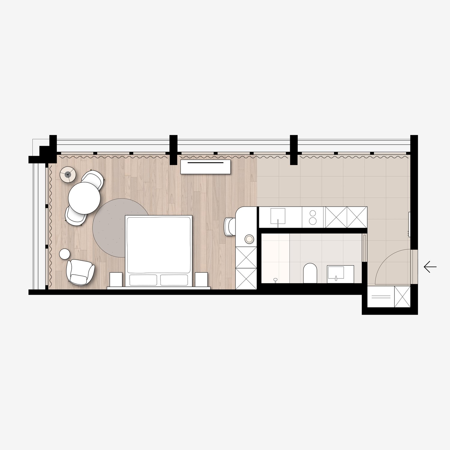 1 room apartment