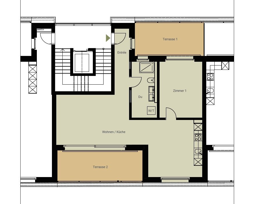 2 ½ rooms attic flat