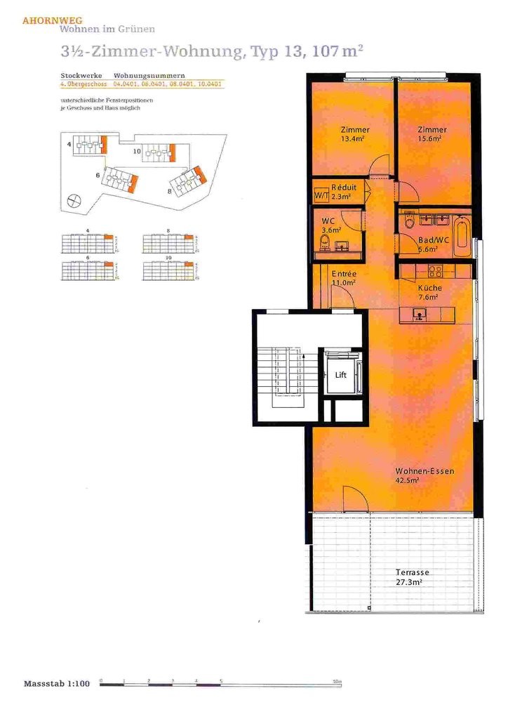 Appartamento mansardato di 3 ½ locali