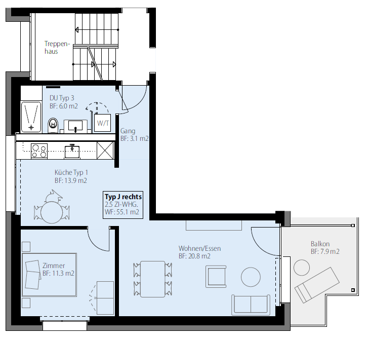 Appartamento di 1 ½ locali, foto 8 di 8