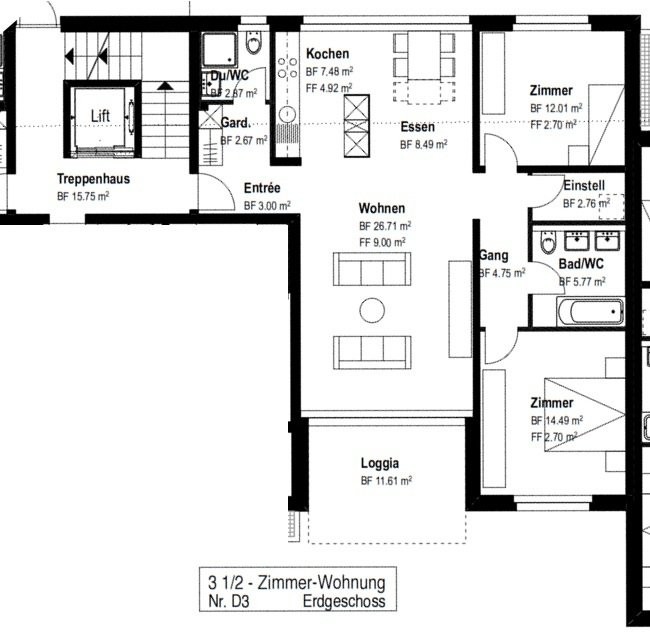Appartamento di 3 ½ locali, foto 8 di 9