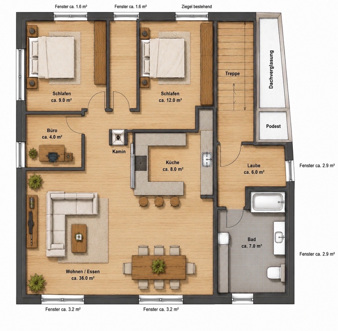 Appartement de 3 pièces