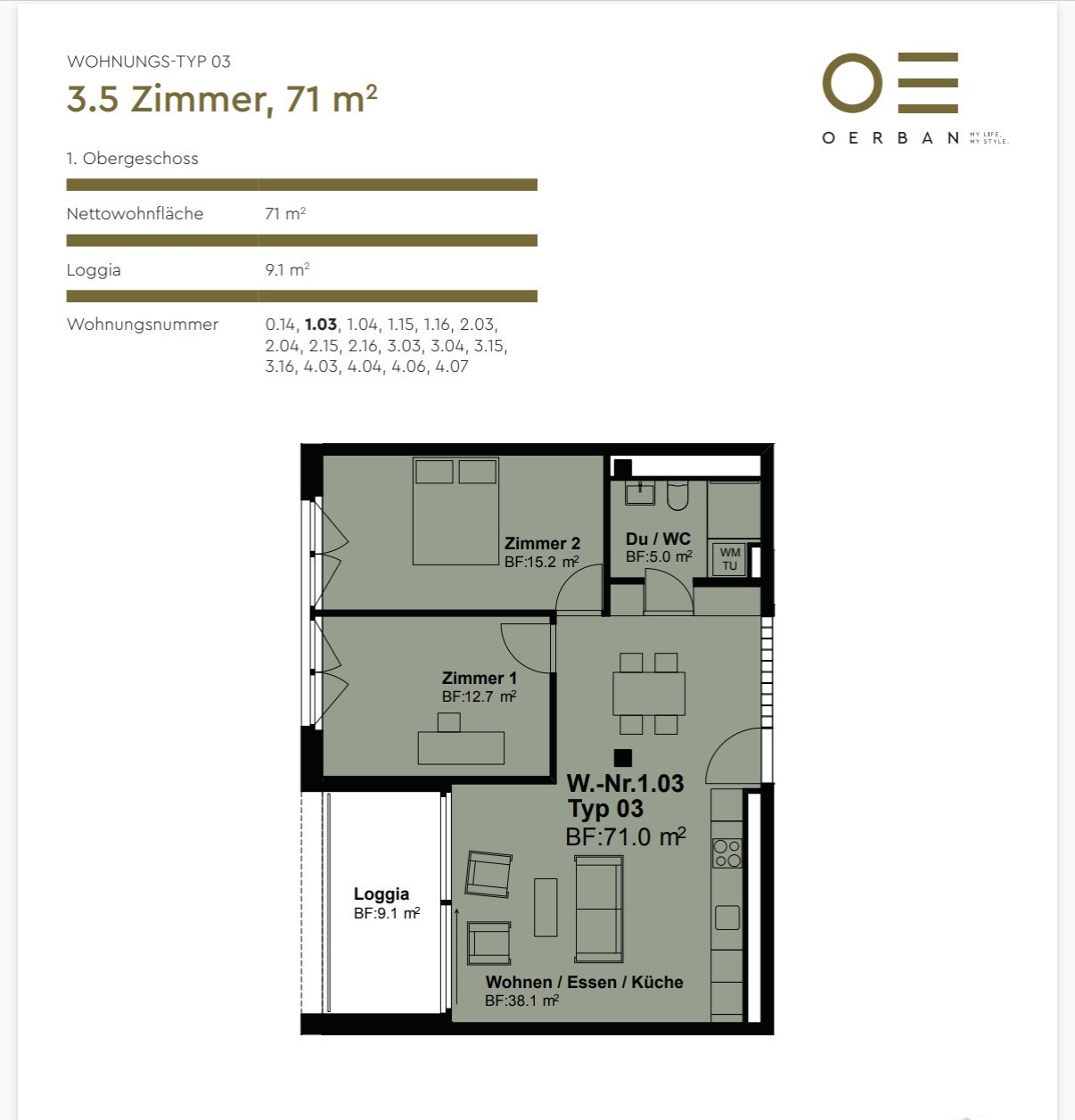 Appartamento di 3 ½ locali