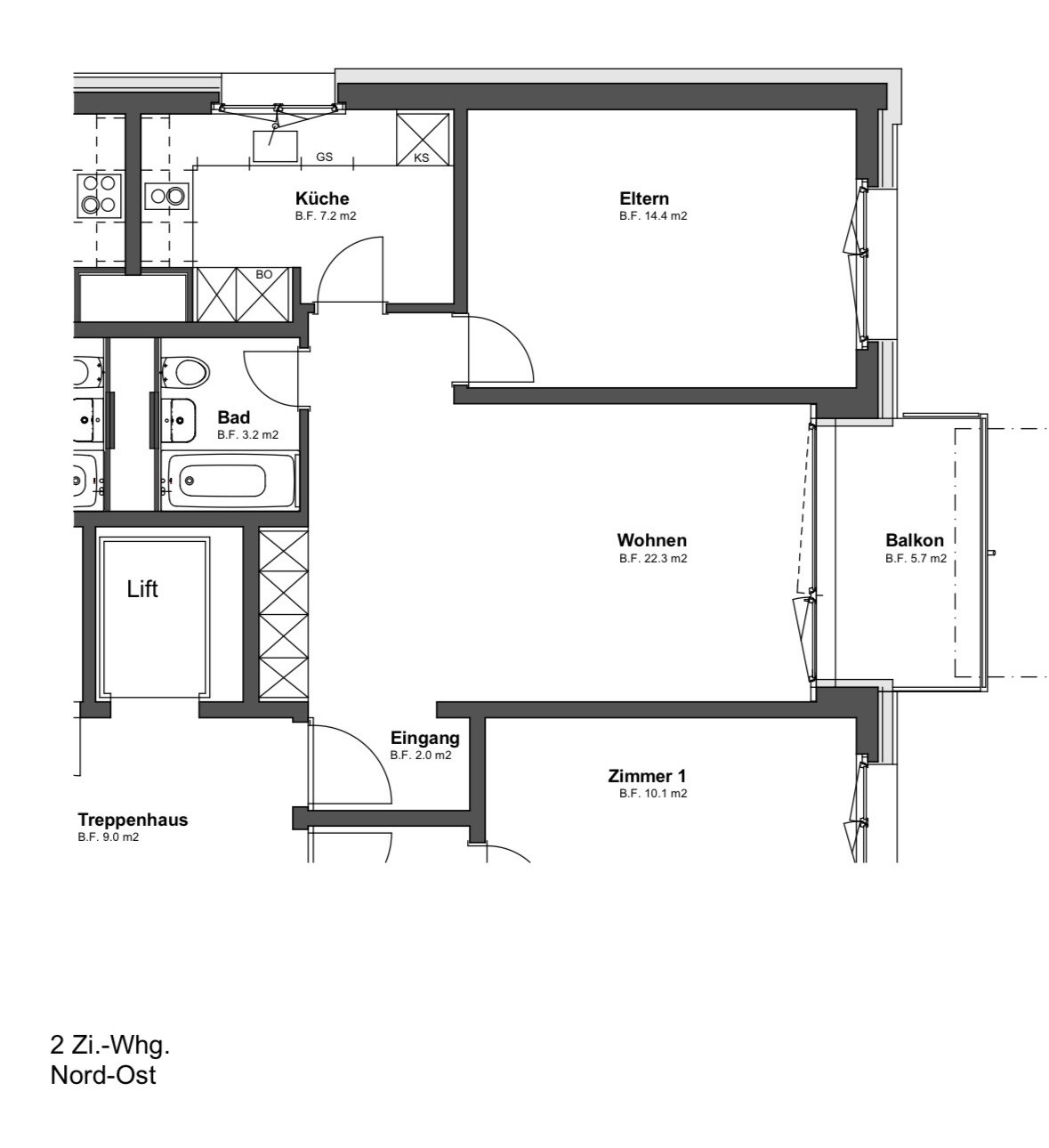 2 rooms apartment