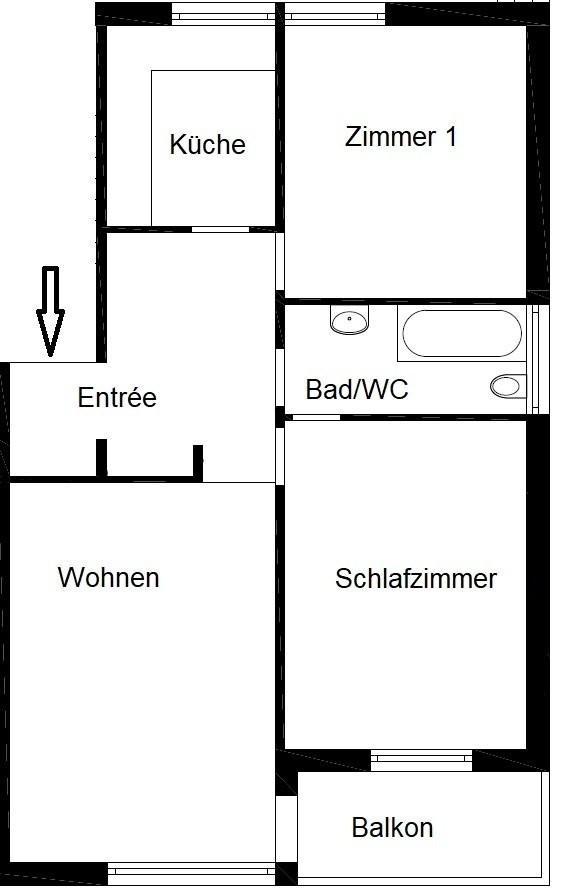 3 ½ rooms apartment
