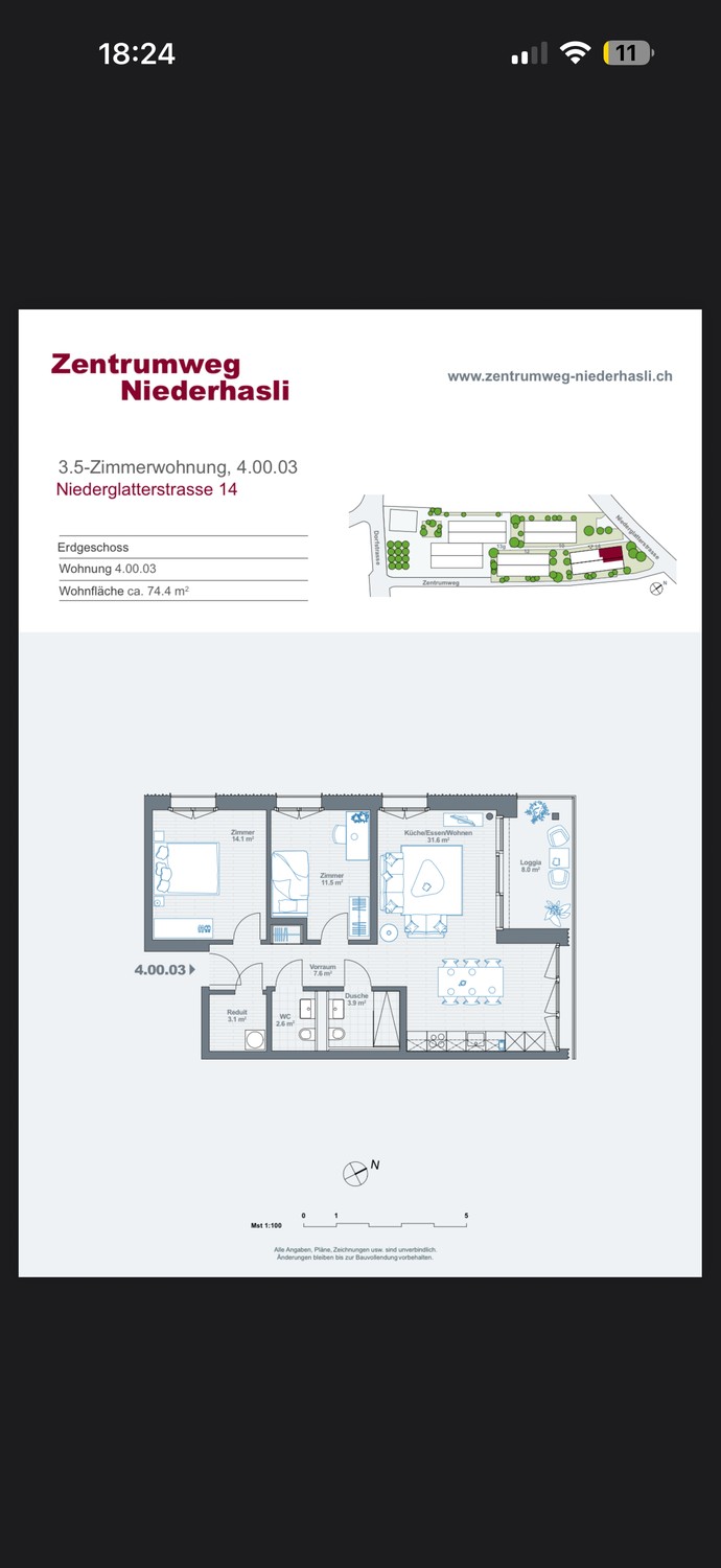 Appartamento di 3 ½ locali, foto 2 di 6