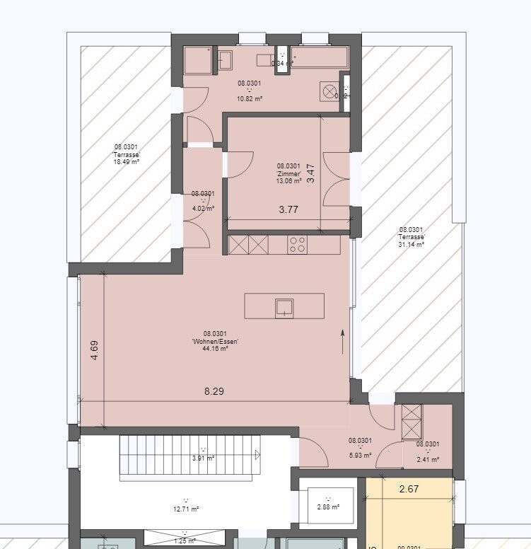 2 ½ rooms attic flat