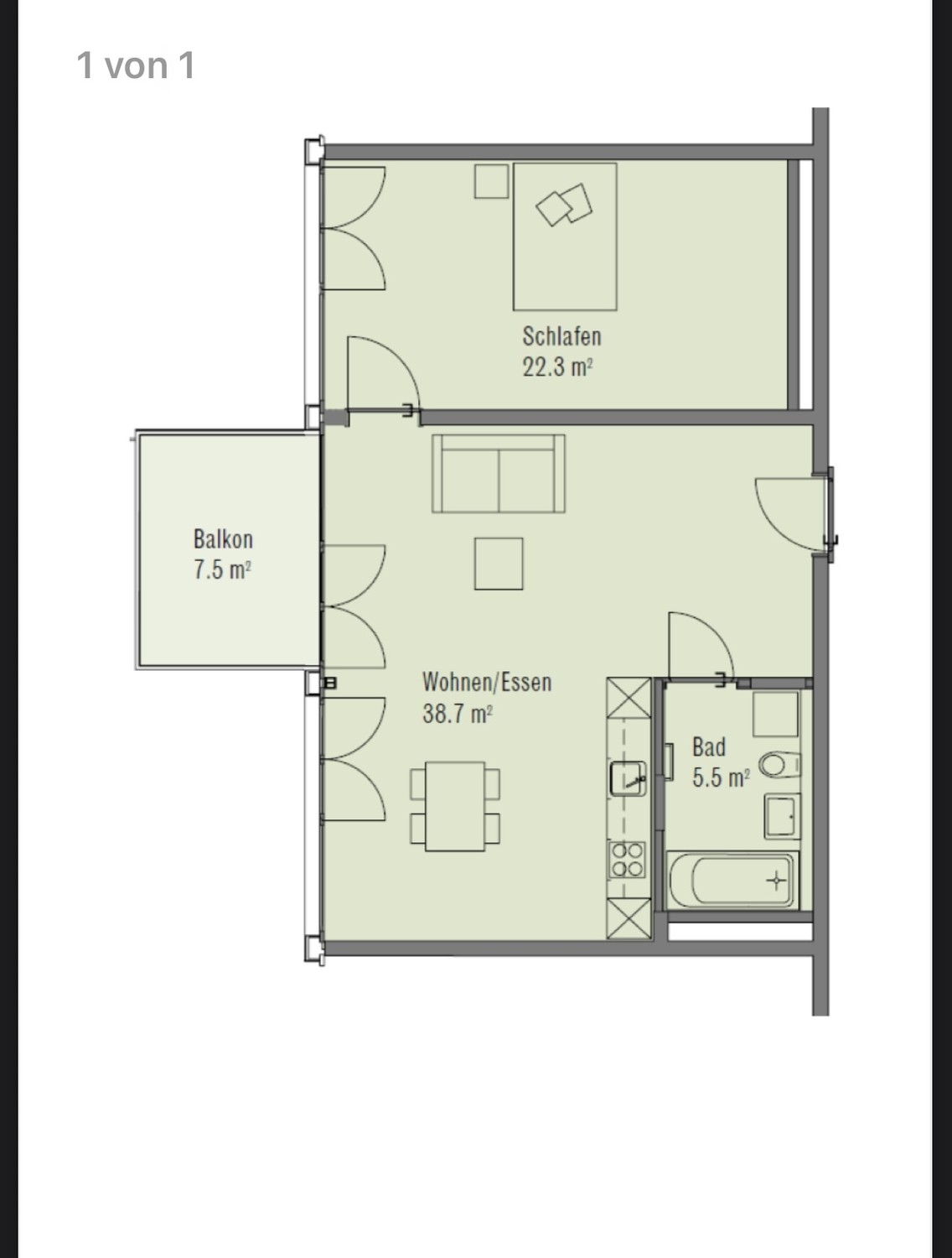 appartamento di 2 ½ locali, foto 1 di 9